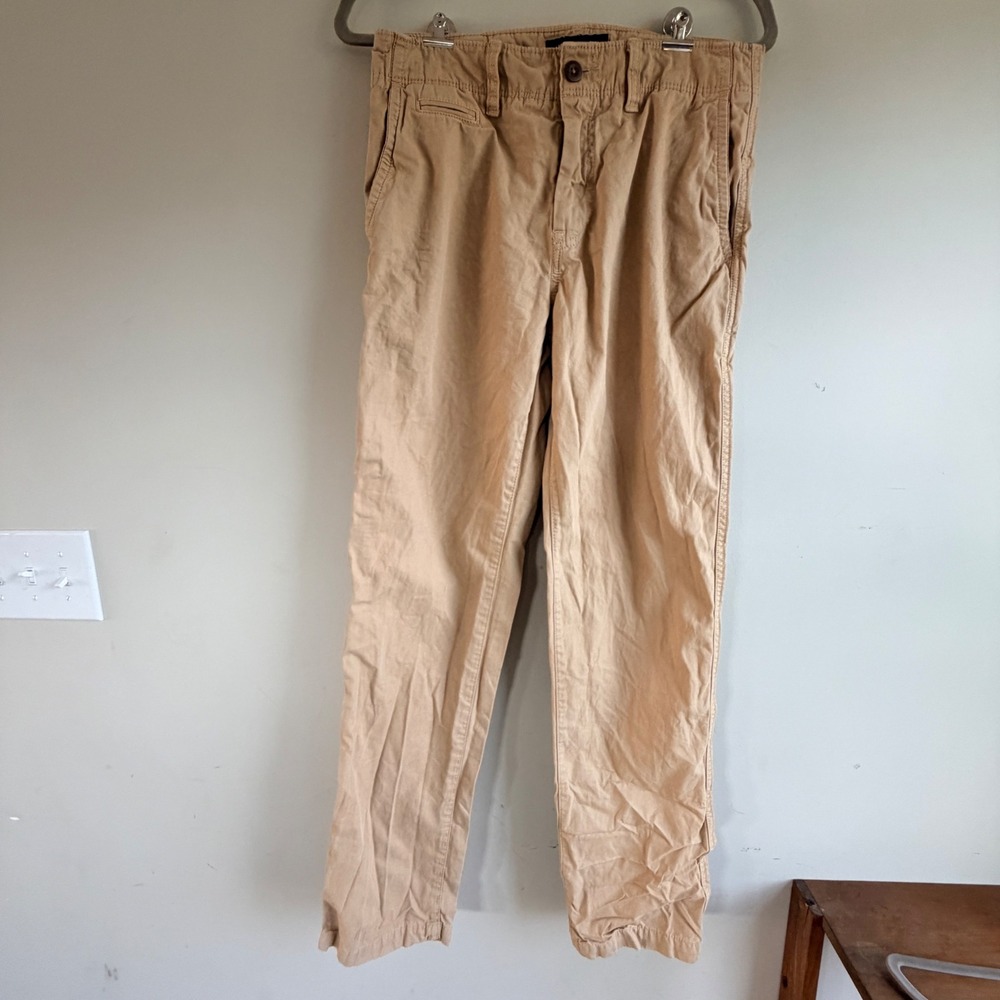 American Eagle Original Straight Chino Pants 30x34 Tan Khaki Cotton School